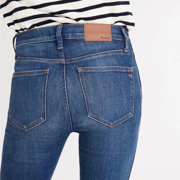 Madewell 9” High-Rise Skinny Jeans Ripped blue wash size 31 - Picture 2 of 13